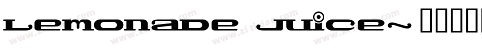 Lemonade Juice字体转换